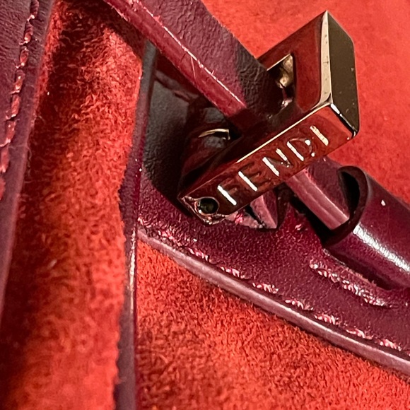 Fendi Red Suede Handbag SOLD - Picture 5 of 16